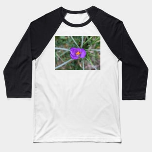 Purple and Orange Flower 1 Baseball T-Shirt